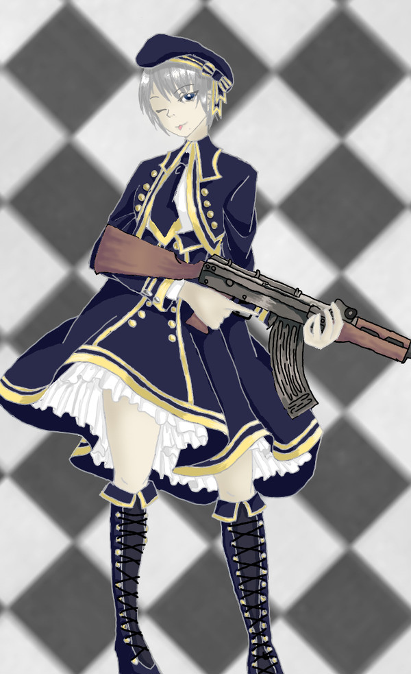 軍服ワンピ娘