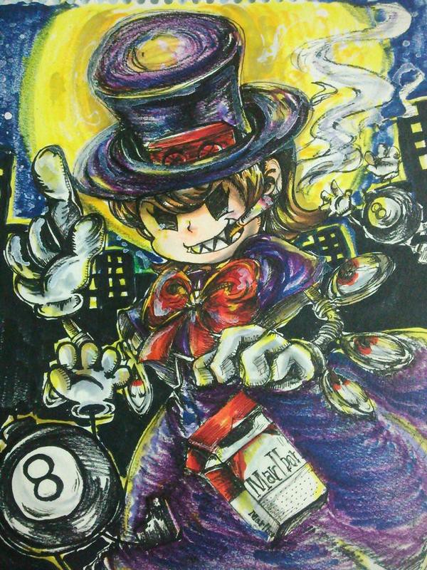 姉に描いてもらったピーコック