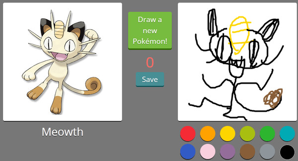 ニャース Pokédraw