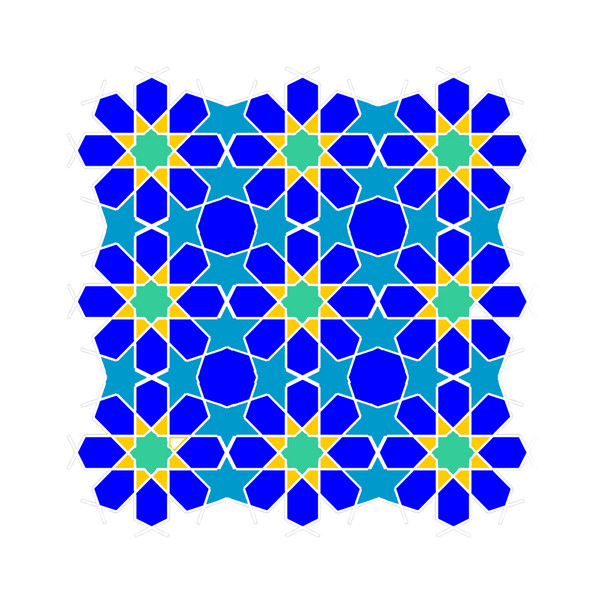 幾何学模様 青