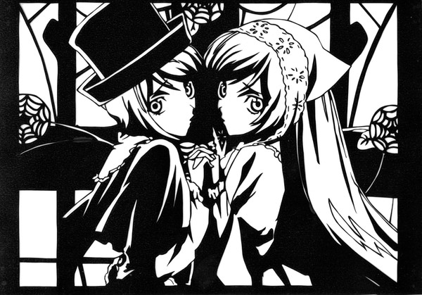【切り絵】翠星石と蒼星石