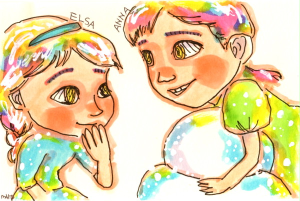 アナ雪子供バージョン描いてみました