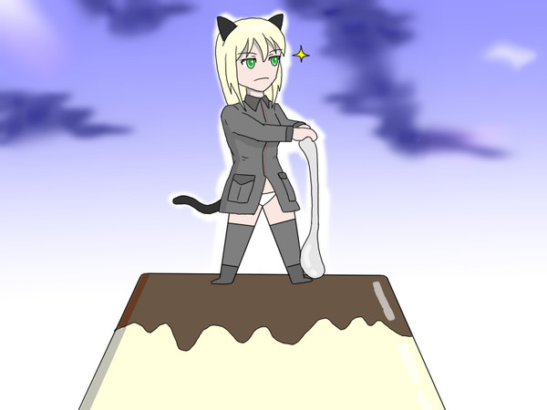 一人丘に立つ姫様