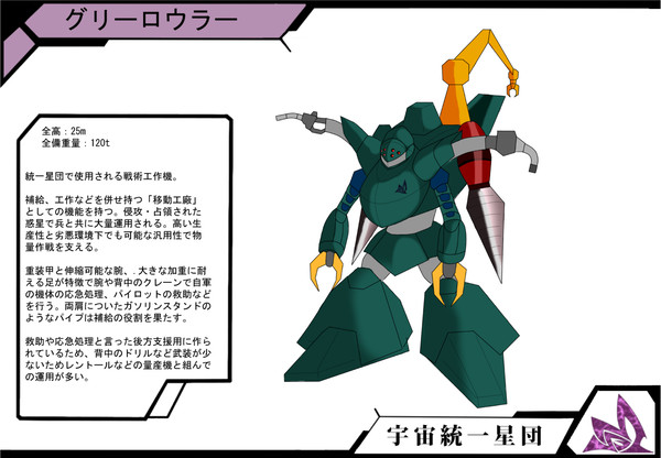 【PRWV】戦術工作機グリーロウラー【宇宙統一星団