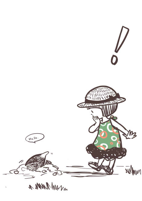土の中からこんにちは。