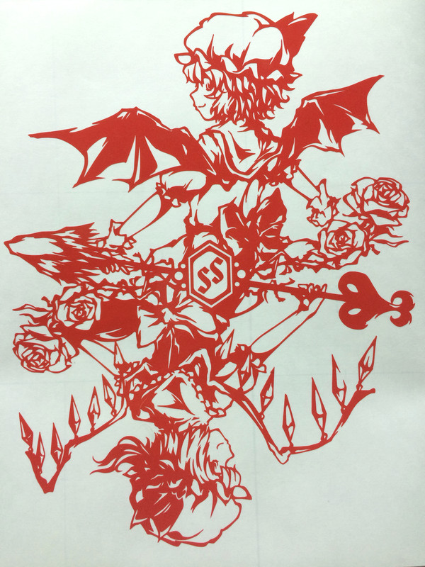 東方 カッティングシート 切ってみた