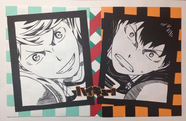 切り絵  ハイキュー！  及川徹 影山飛雄