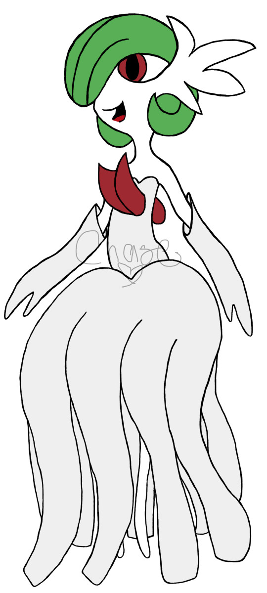 Gardevoir flat colors