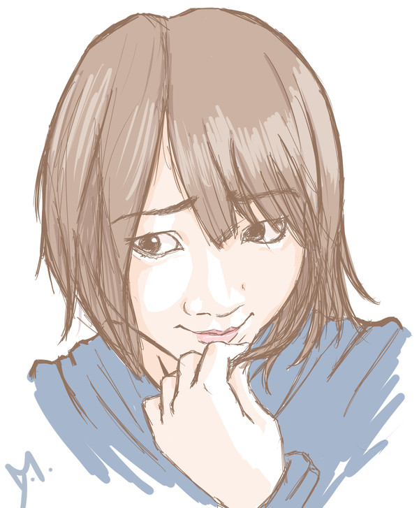 女子 ラフスケッチ