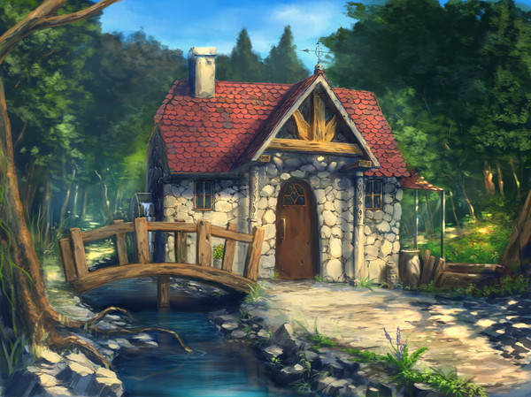 森の中の小屋