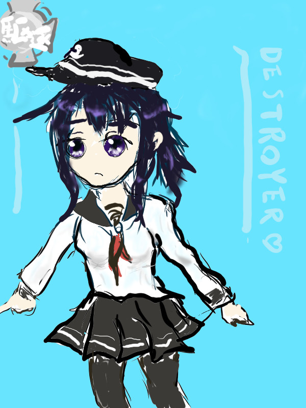 暁ちゃん。装備は描けなかった