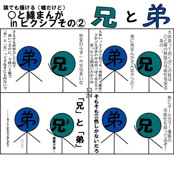 ○と線で描く残念スーパーナチュラル兄弟漫画2