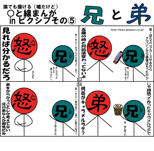 ○と線で描く残念スーパーナチュラル兄弟漫画5
