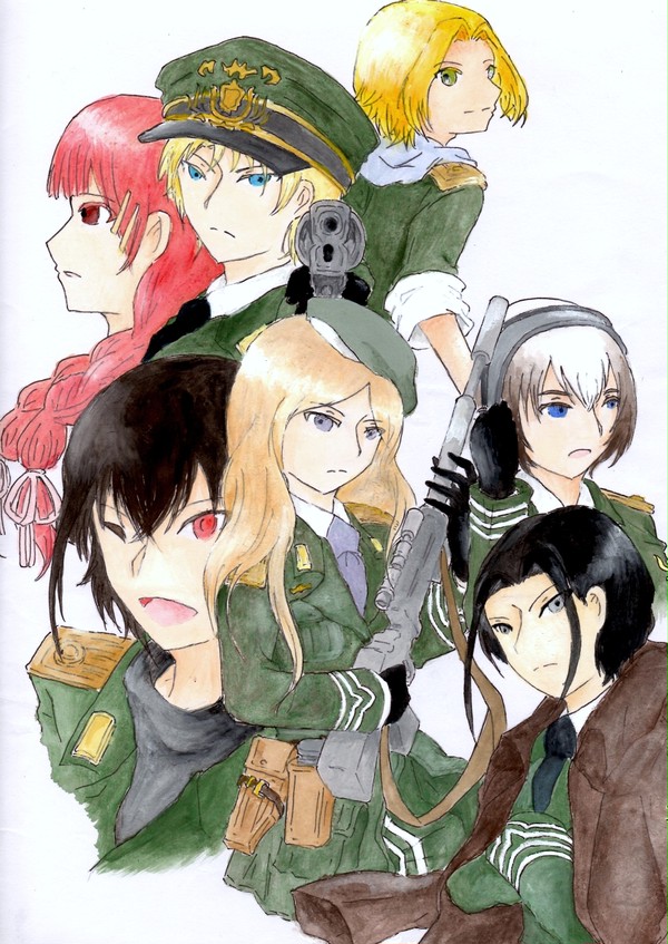 いずれ投稿しようと思っている小説の表紙とキャラを描いてみた。