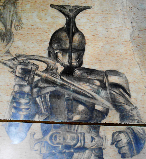 テーブルの上に描画kabuto 2