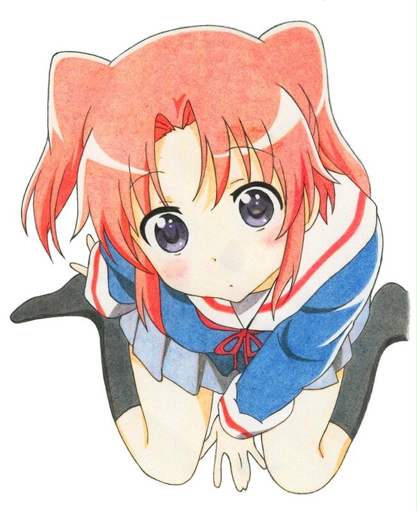 【色鉛筆模写】小紅ちゃん OPから
