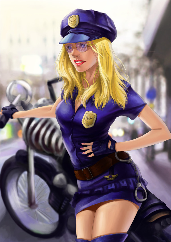 机车美女