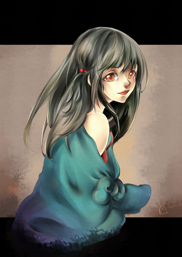 初 藍披肩