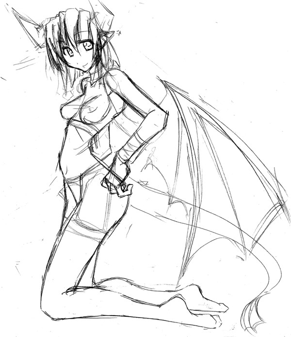 オリジナルガレージキット製作用ラフイラスト