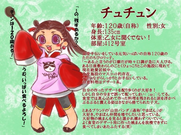 【奇怪施設】チュチュン(改訂版)【キャラシ】