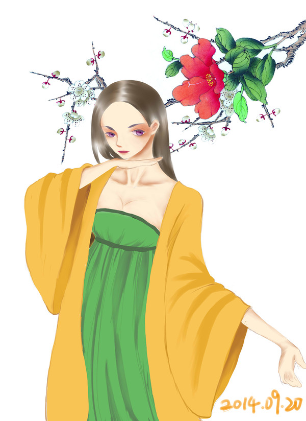 花と女性