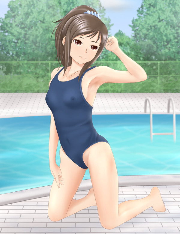 スク水&スポブラの女の子