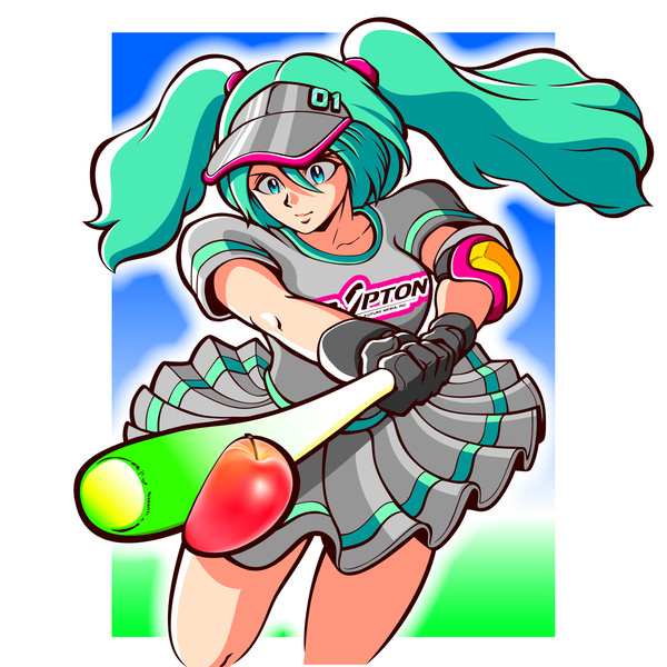 野球をする初音ミク