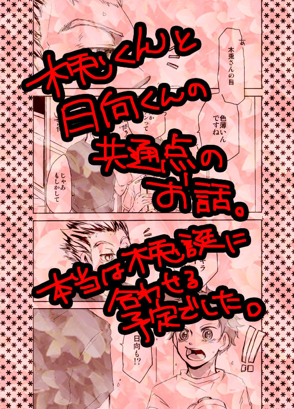 【HQ!!／木兎と日向】共通点のお話。