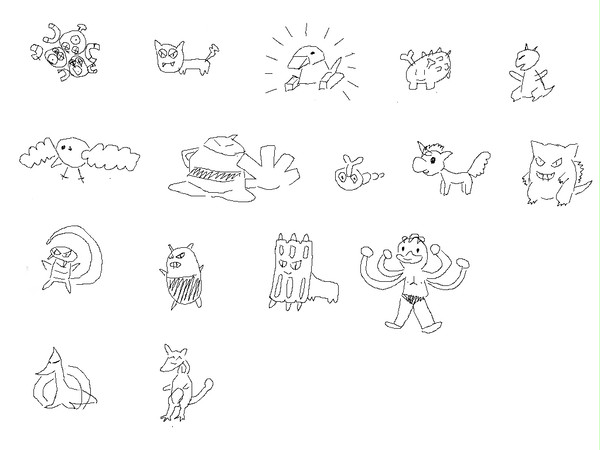 うろ覚えでポケモン描いた