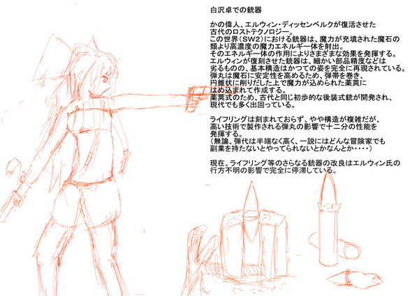 [練習絵]東方卓遊戯での自己流設定について