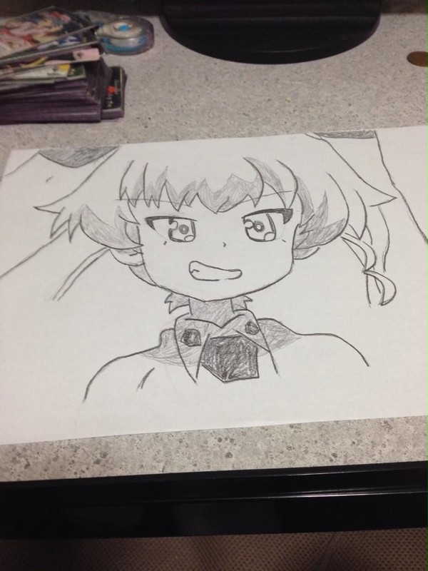 ノリと勢いで描いたアンチョビさん