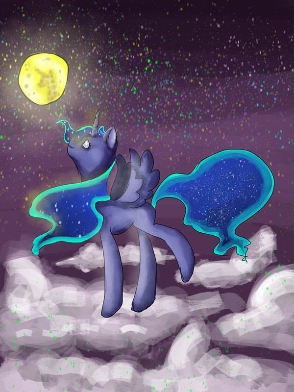 luna fall in the night