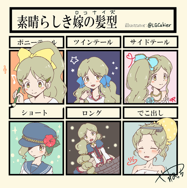 素晴らしきロコと千鶴の髪型