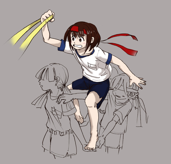女子騎馬戦！　激闘！！