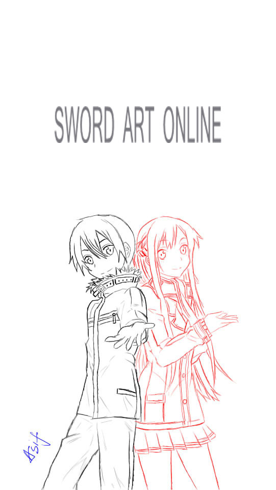 SAO-kirito and asuna