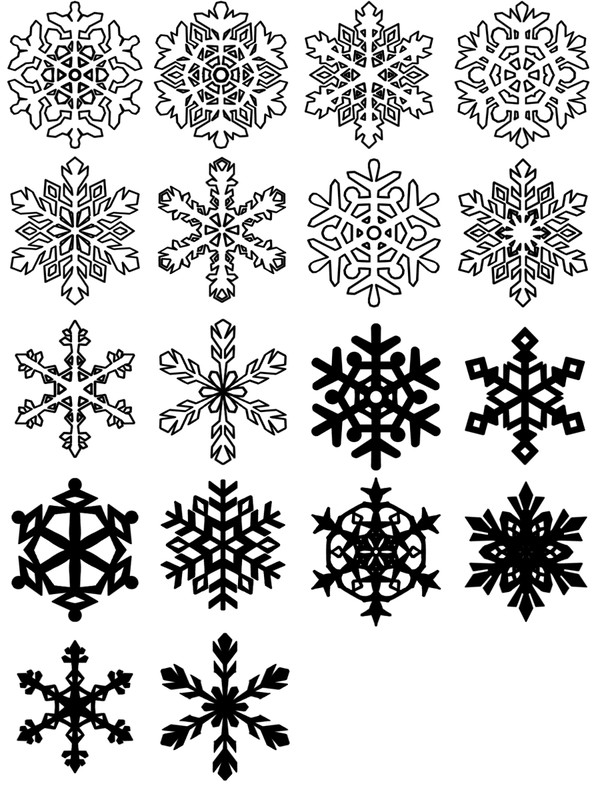 雪の結晶ぽい素材