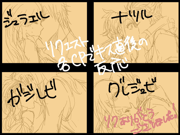 【リク】各CPでキス直後の反応【FT】