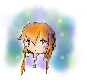 女の子と雪(？)