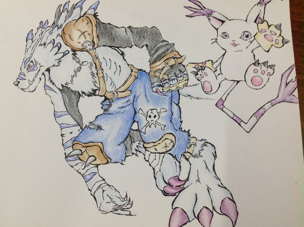 【デジモン無印】ワーガルルモンとテイルモン