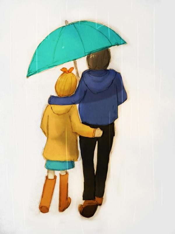 雨の中の二人【霧雨ED１後】