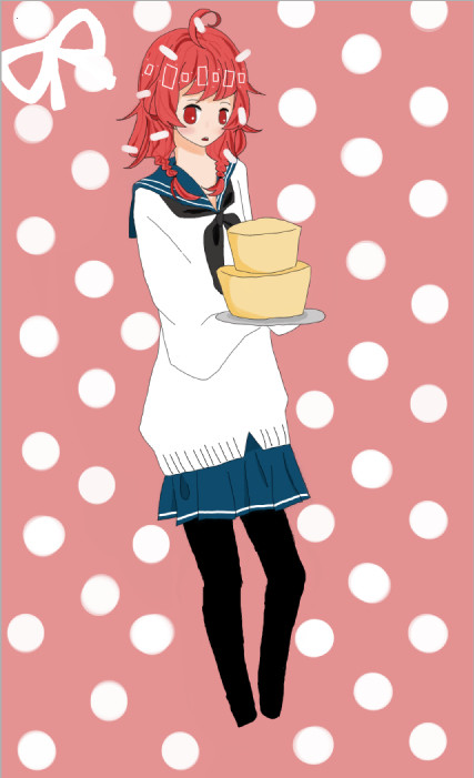 第一次板绘！学生妹flaky！！