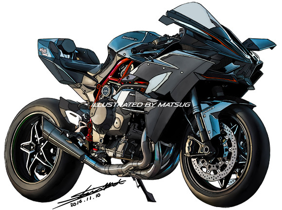 KAWASAKI H2R RED