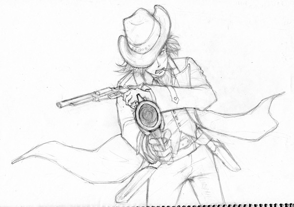 ウィリーさん制圧射撃カットイン下絵