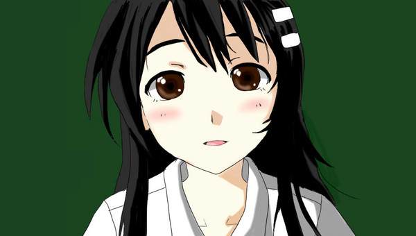 友人が撮った新見さんに色塗り練習。