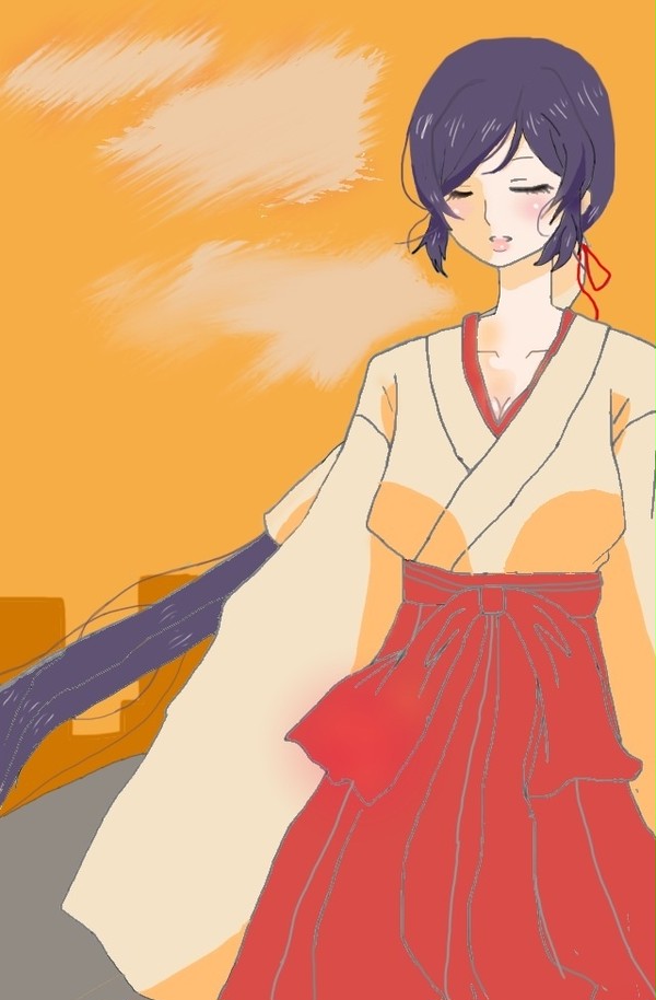 夕方の巫女