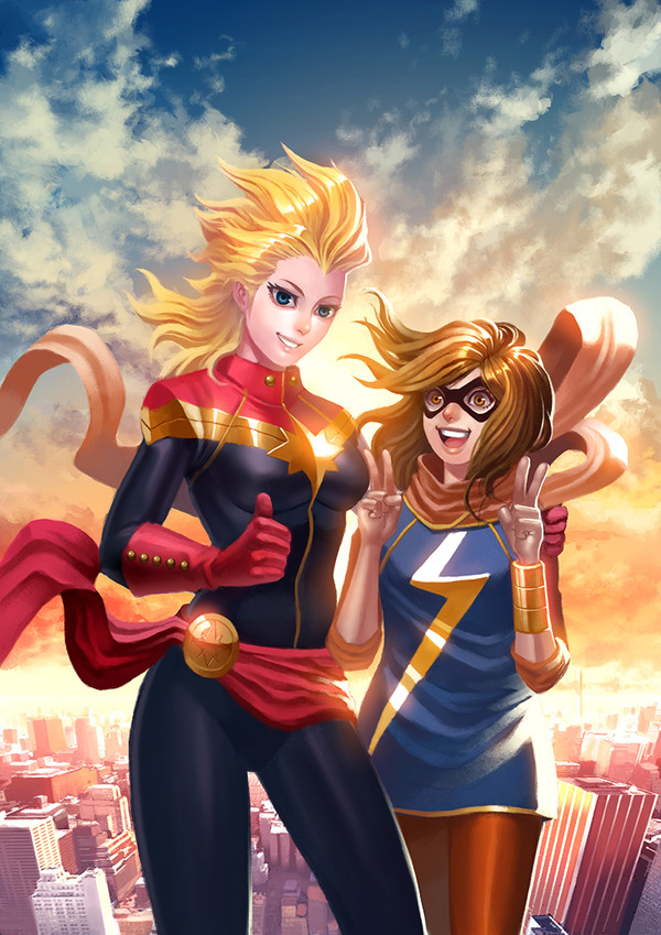 Captain Marvel & Ms Marvel
