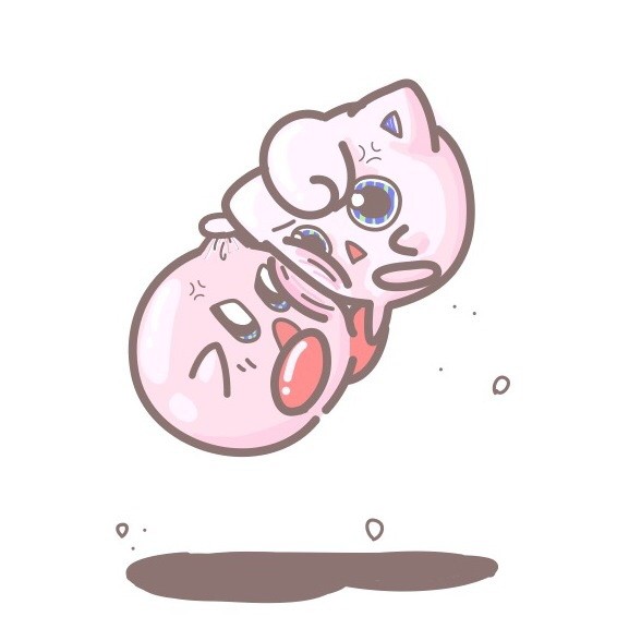 ぴんくいまるい対決