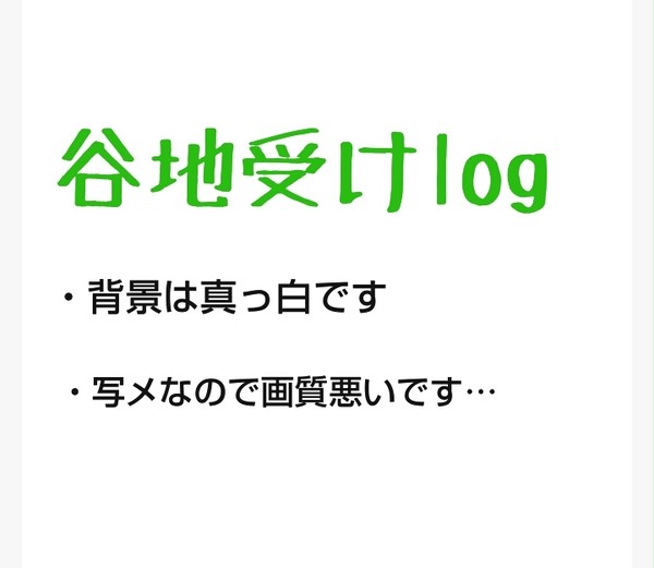 谷地受けlog