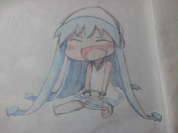 イカ娘、ピカチュウ着色練習