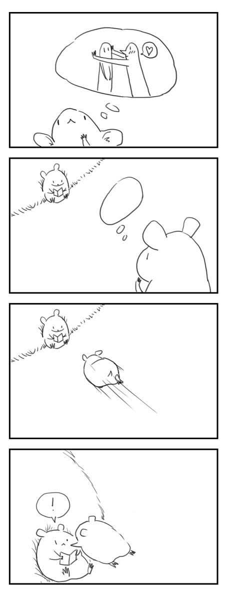 ハムスタ壁ドン